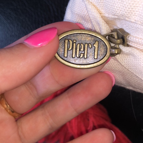 Cute pink/white stripped pillows w red tassles! - Picture 5 of 5